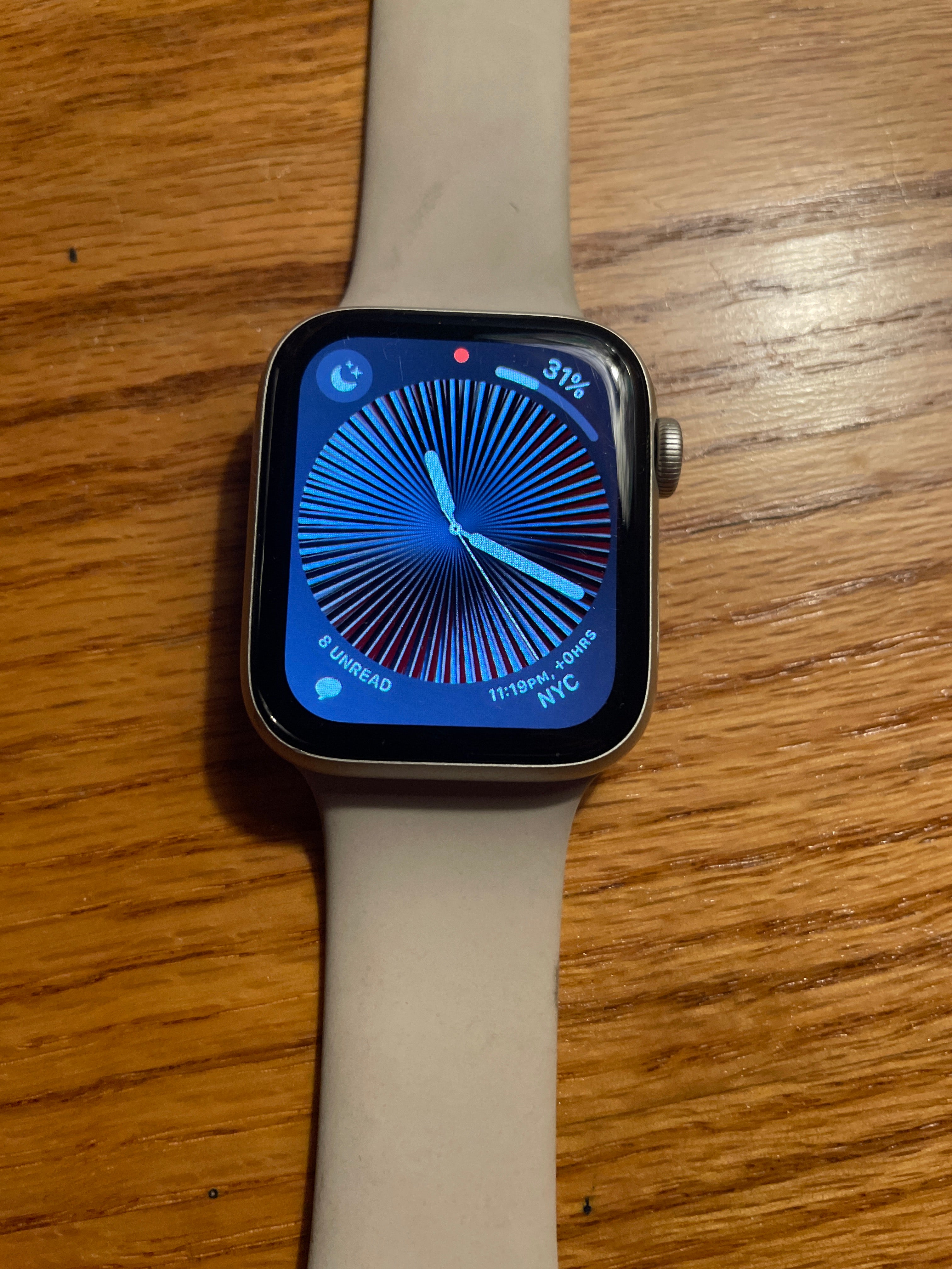 Apple Watch with White Sport Band